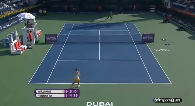 Venus Williams vs Flavia Pennetta (WTA Dubai 2014) Part 5
