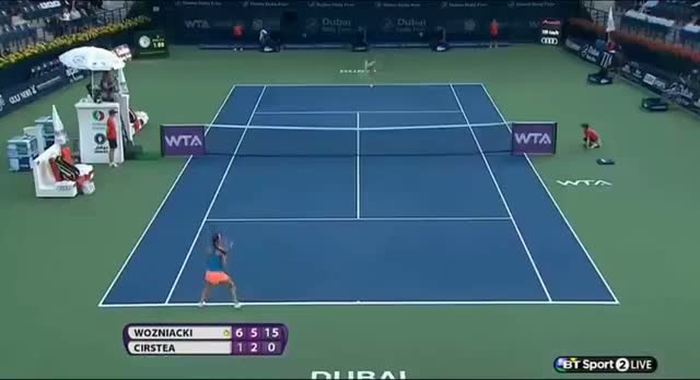 Caroline Wozniacki vs Sorana Cirstea (WTA Dubai 2014) Part 2