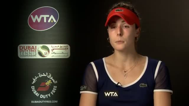 Alize Cornet 2014 Dubai Duty Free Tennis Championships SF Interview