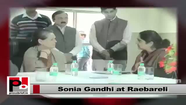 Sonia Gandhi in Raebareli holds discussions regarding progress of development works