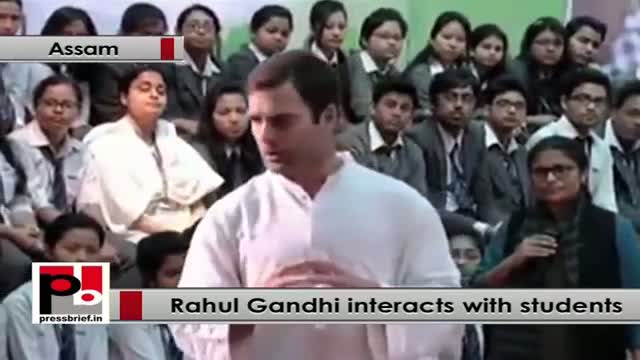Rahul Gandhi in Assam interacts with students at Guwahati 01