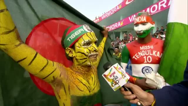Sachin fan Sudhir Kumar and Bangladeshi fan interviewed (Asia Cup 2014 - 2nd ODI, Ban vs Ind)
