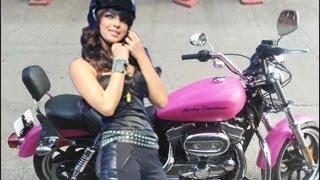 Priyanka Chopra's HOT PINK Harley Davidson BIKE