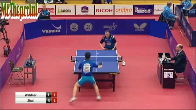 Table Tennis - Jan Ove Waldner Vs Zhai Yujia - Safir Open 2014