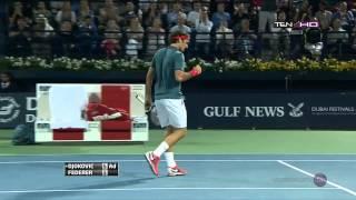 Federer Best Point Federer Vs Djokovic Dubai Open 2014 Semifinals