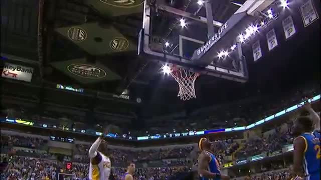 NBA: George Hill Throws it Backwards for the Crazy Circus Shot!