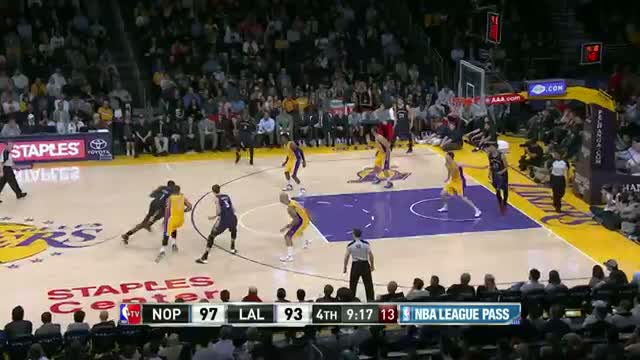 Anthony Davis With Two Putback Dunks Against the Lakers