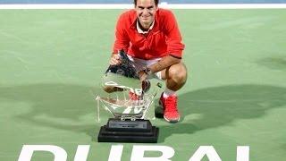 2014 Dubai Roger Federer vs Tomas Berdych Ceremony [HD]