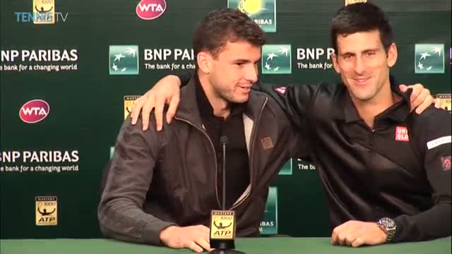 Novak Djokovic interrupts Grigor Dimitrov's press conference video