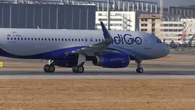 First IndiGo Airbus A320 with Sharklets Landing and TakeOff Video