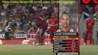 Lendl Simmons 69 Runs VS England 3rd T20I Barbados 2014 (13-March-2014)