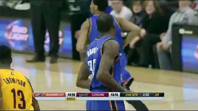 NBA: Kevin Durant Reaches Back to Throw Down the Alley-Oop