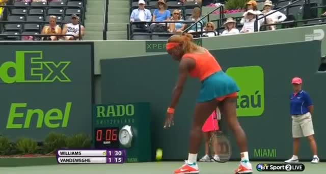 Serena Williams vs Coco Vandeweghe (WTA Miami 2014) - Tennis Video