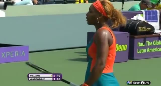 Serena Williams vs Coco Vandeweghe (WTA Miami 2014) - Tennis Video - Part 4