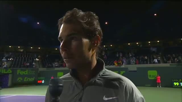 Nadal Talks About Win Over Fognini in 2014 Miami Fourth Round (Tennis Video)