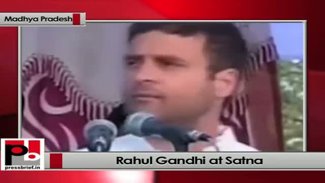 Rahul Gandhi at Congress election rally at Satna (Madhya Pradesh)