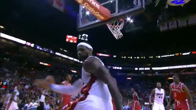 NBA: LeBron James' Showtime Double-Clutch Reverse (Basketball Video)