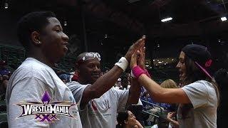 WWE: The Bella Twins & Titus O'Neil coach basketball at the Special Olympics Unified Basketball event