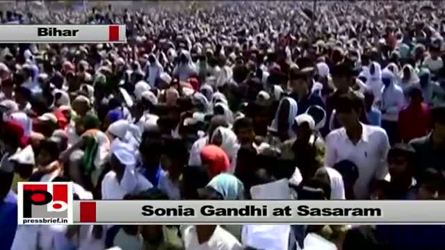 Sonia Gandhi at Sasaram : UPA government extended all possible help to Bihar