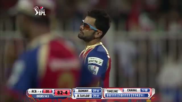 DD vs RCB - Match 2 - PEPSI IPL 2014 - Ross Taylor extended good support to Duminy (17 April 2014)