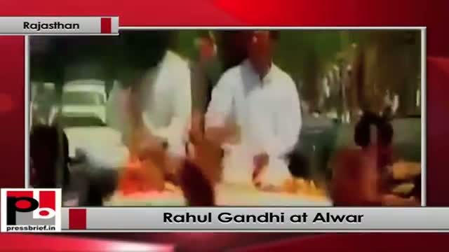 Rahul Gandhi's road show at Alwar, (Rajasthan)