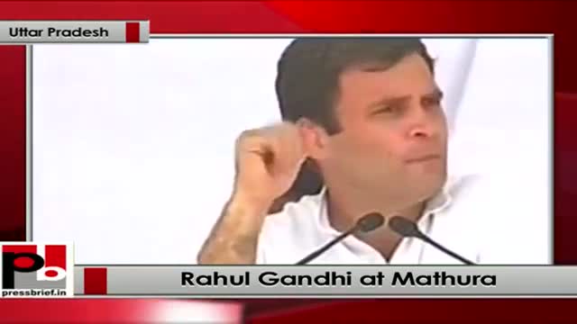 Rahul Gandhi's election rally at Mathura, (Uttar Pradesh)