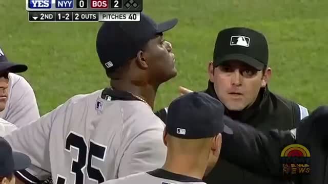 Michael Pineda ejection - Pineda Ejected for Pine Tar vs Red Sox 4/23/2014