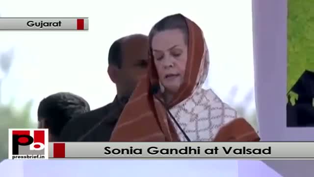 Sonia Gandhi at Valsad, Gujarat: BJP ideology damages Indian culture