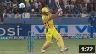 CSK vs MI - Match 13 - Dhoni's "HELICOPTER" takes off in Dubai - PEPSI IPL 2014 (25 April 2014)