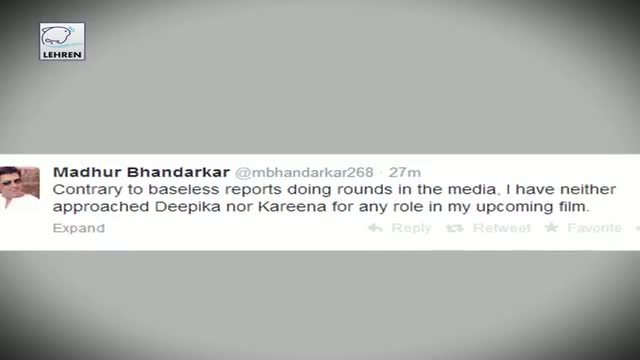 No Deepika Or Kareena In Madhur Bhandarkar's Next