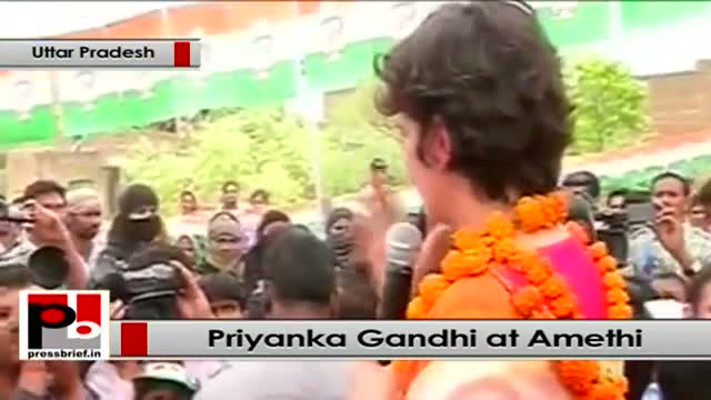 Priyanka Gandhi Vadra campaigns in Amethi, (UP)