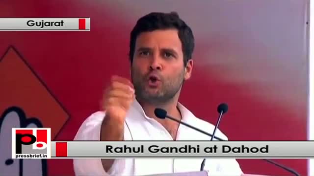 Rahul Gandhi at Dahod, Gujarat: Modi talks as if he is the God