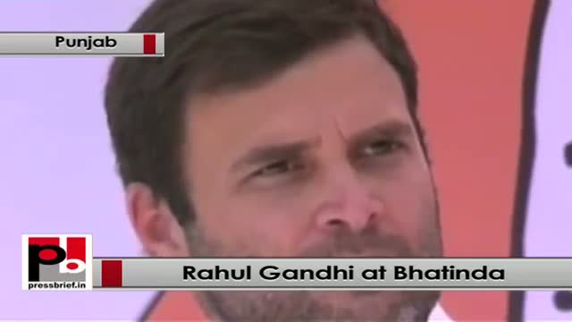 Rahul Gandhi's public rally at Bathinda, (Punjab)