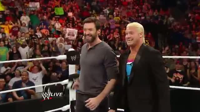 Raw guest star Hugh Jackman is confronted by "Magneto": WWE Raw, April 28, 2014