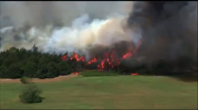 Crews Battle Okla. wildfire From Sky