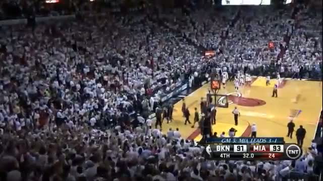 Ray Allen's 3 Pointer vs Brooklyn Nets Game 5 - NBA Playoffs 2014