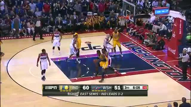 NBA: David West's 29 Points Powers the Pacers Over the Wizards (Basketball Video)