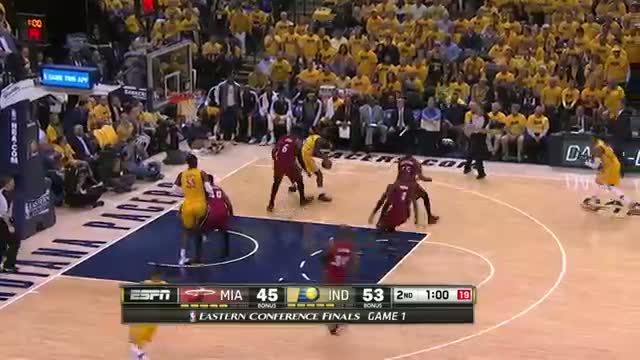 NBA: Paul George and Lance Stephenson Outpace the Heat in Game 1 (Basketball Video)