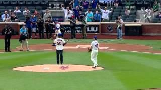 Curtis "50 Cent" Jackson Throws Out Worst 1st Pitch At Mets Game!!!