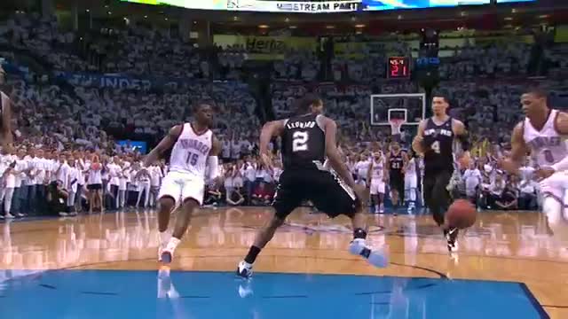 NBA: Kawhi Leonard's CLUTCH Block on Russell Westbrook (Basketball Video)