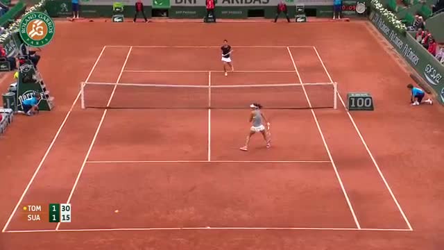 C. Suarez Navarro v. A. Tomljanovic 2014 French Open Women's R4 Highlights