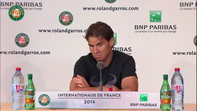 Press conference R.Nadal 2014 French Open R4