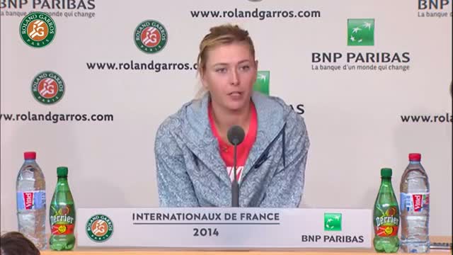 Conference de presse Maria Sharapova Roland Garros 2014 1/2