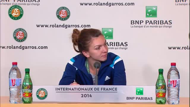 Press conference Simona Halep 2014 French Open SF