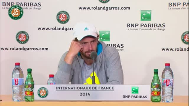 Conference de presse Ernests Gulbis Roland Garros 2014 1/2