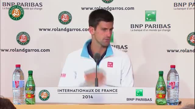 Conference de presse N.Djokovic Roland Garros 2014 1/2