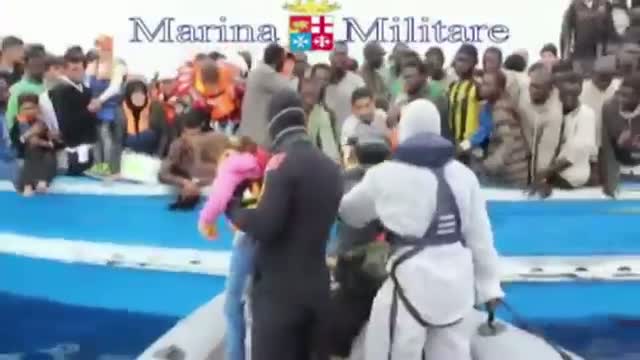 Raw: Italy Stops Thousands of Migrants at Sea