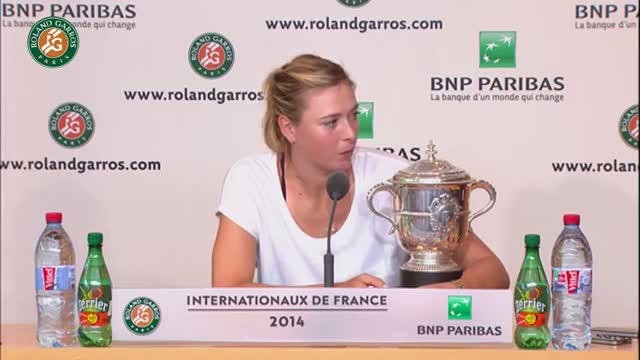 Conference de presse M.Sharapova Roland Garros Finale