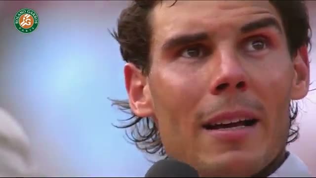 Nadal's speech on podium after his 2014 French Open victory