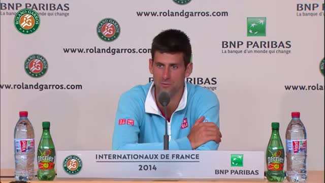 ConfÃ©rence de presse N.Djokovic Roland Garros 2014 Finale